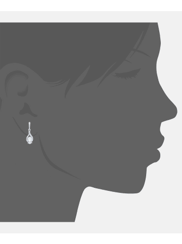 Diamant L'éternel Ohrhänger aus 375 Weißgold mit Diamant mit Topas