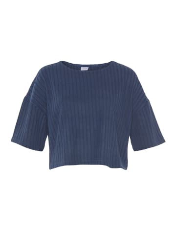 LASCANA 3/4-Arm-Shirt in blau-melange