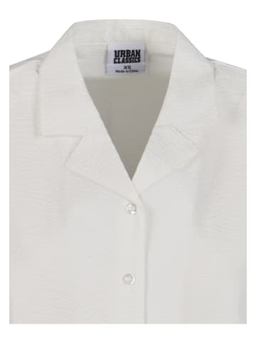 Urban Classics Urban Classics Damen Ladies Seersucker Shirt in white