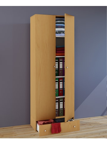 VCM Kleiderschrank Jugendschrank Vandol Drehtüren S in Buche