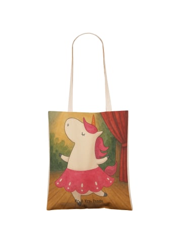 Mr. & Mrs. Panda Shopper Einhorn Ballerina Design ohne Spruch in Weiß