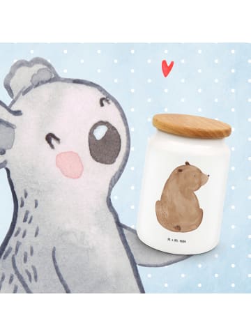 Mr. & Mrs. Panda Kaffeedose Bär Schulterblick ohne Spruch in Weiß