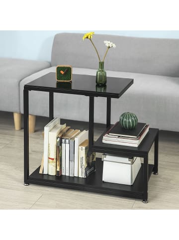 SoBuy Beistelltisch in Schwarz - (B)65 x (H)55 x (T)35cm