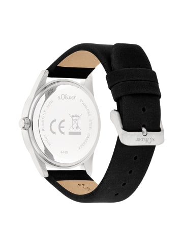 s.Oliver Armbanduhr Klassisch & Elegant in schwarz