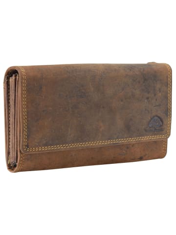 Greenburry Vintage Kellnertasche Geldbörse Leder 18 cm braun