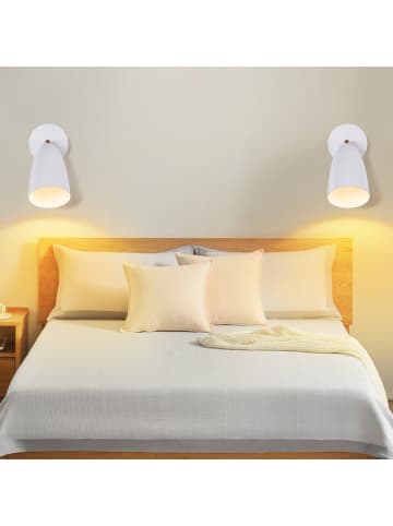 ZMH 2er-Set 1-flammige GU10 Wandleuchte in weiß