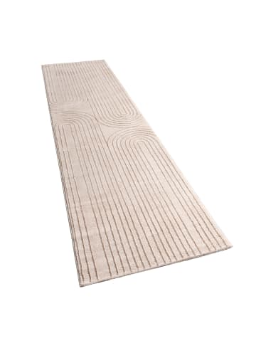 KADIMA DESIGN Teppich Kurzflor Abstrakt Wohnzimmer in Creme