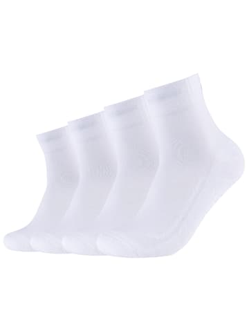 Skechers Skechers 2PPK Unisex Basic Cushioned Quarter Socks in Weiß