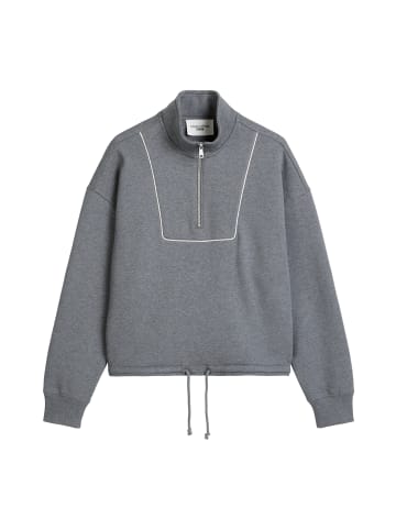 Marc O'Polo DENIM Half-Zip-Sweatshirt relaxed in Asphalt Melange