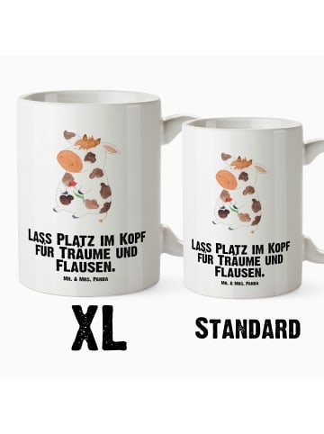 Mr. & Mrs. Panda XL Tasse Kuh mit Spruch in Weiß