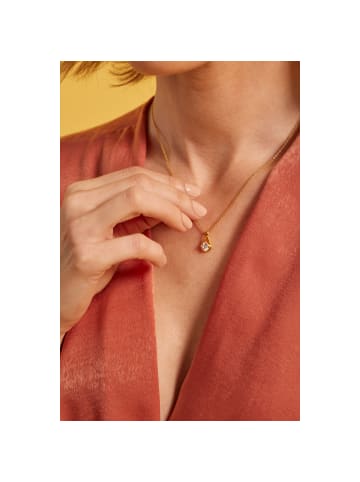 Amor Kette mit Anhänger Silber 925, 14ct gelbvergoldet in Gold