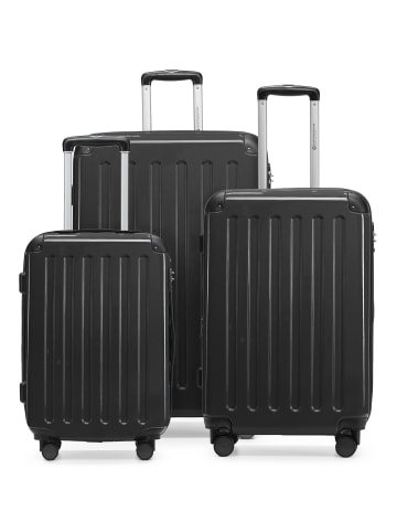 Hauptstadtkoffer Alex - 3er Koffer-Set, 4 Rollen, TSA in Schwarz