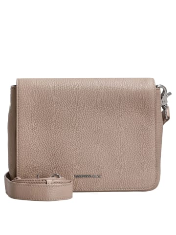 Mandarina Duck Mellow Leather - Umhängetasche 36 cm (nero) in warm taupe