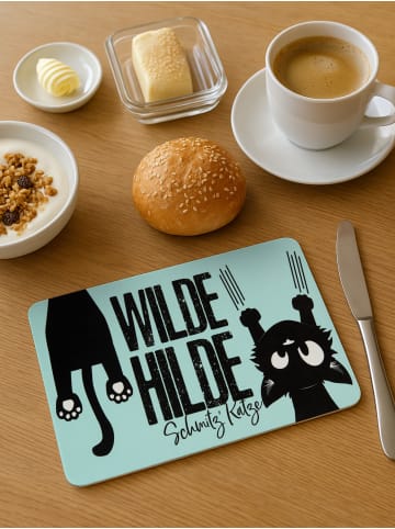 Ralf Schmitz Ralf Schmitz Frühstücksbrettchen - Wilde Hilde Schmitz' Katze in blau/schwarz