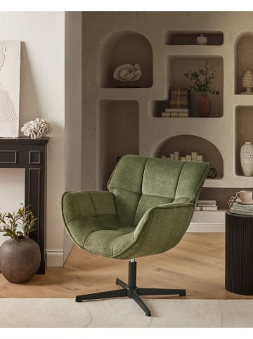 Beliani Sessel AUMA in Grün/Schwarz - (W) 71 x (H) 85 x (L) 78 cm