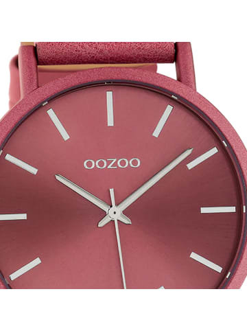 Oozoo Analog-Armbanduhr Oozoo Timepieces rot, pink groß (ca. 42mm)