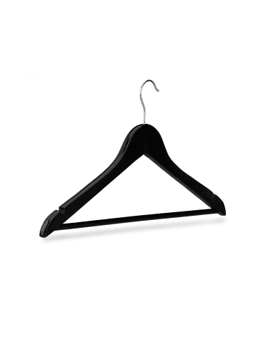 relaxdays 80x Kleiderbügel in Schwarz