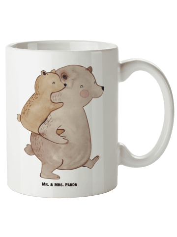 Mr. & Mrs. Panda XL Tasse Papa Bär ohne Spruch in Weiß