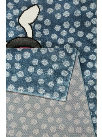 Sigikid Teppich "Rainbow Rabbit" in Blau/Weiss/Grün/Orange