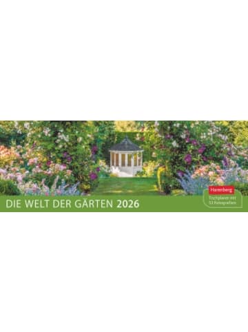 Harenberg Kalender - Die Welt der Gärten Premium-Tischplaner 2026 - Wochenkalender m