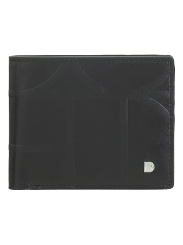 DuDu Up! Geldbörse RFID Schutz Leder 10.5 cm in black-taupe