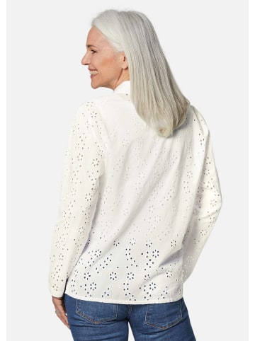 GOLDNER Blusenjacke Leichte Blusenjacke aus Baumwolle in cremeweiß