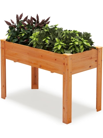 COSTWAY Hochbeet Holz 120 cm in Orange