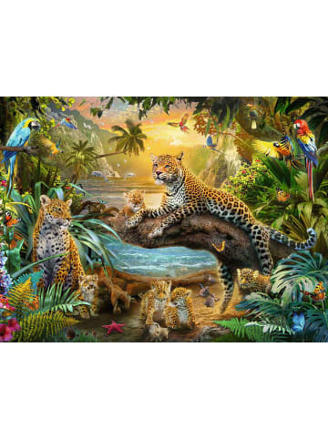 Ravensburger Puzzle 1.500 Teile Leopardenfamilie im Dschungel Ab 14 Jahre in bunt