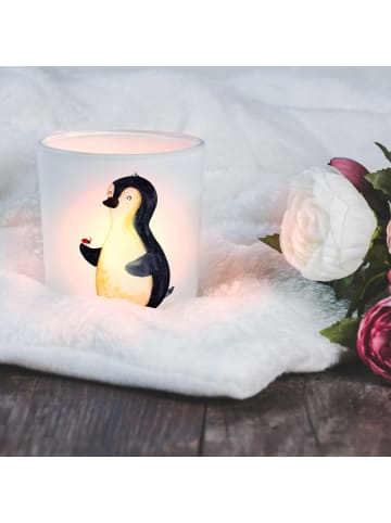 Mr. & Mrs. Panda Teelicht Windlicht Pinguin Marienkäfer ohne Spruch in Transparent