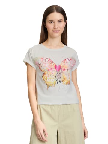 CARTOON Printshirt mit Ärmelaufschlag in Patch Cream/Rosé