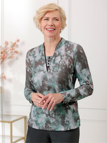 WITT WEIDEN Shirt in salbei-steingrau-bedruckt