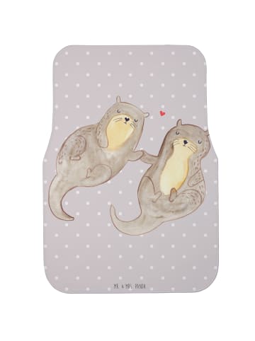 Mr. & Mrs. Panda Automatte Otter Hände halten ohne Spruch in Grau Pastell