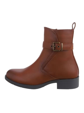 Ital-Design Stiefelette in Camel