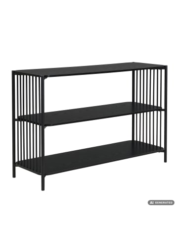 Bücherregal in Schwarz / MDF / 120x40x80