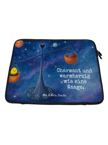Mr. & Mrs. Panda Hülle Laptop Sternzeichen Waage Design mit Spruch in Weiß