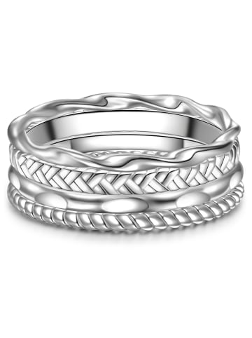 Glanzstücke München 4er Set Ringe Sterling Silber in silber