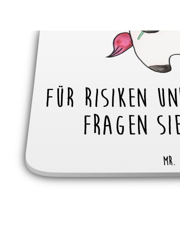 Mr. & Mrs. Panda Bierdeckel Einhorn Woodstock mit Spruch in Weiß