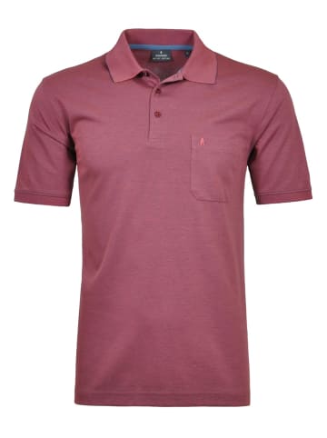 Ragman Softknit-Polo mit Brusttasche, kurzarm in Rot