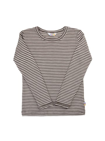 Joha Langarmshirt Merinowolle/Seide in brown