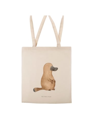 Mr. & Mrs. Panda Büchertasche Schnabeltier Mut ohne Spruch in Creme