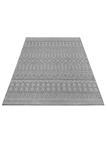 KADIMA DESIGN Teppich Kurzflor Rauten Wohnzimmer in Grau