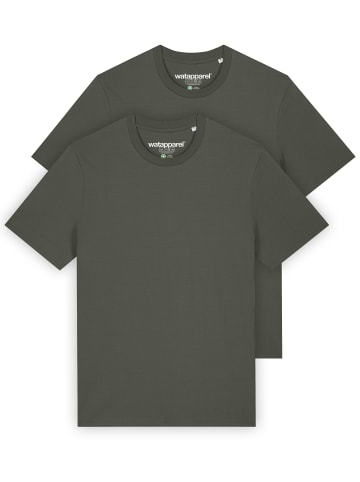 wat? Apparel T-Shirt 2er Pack Bio Basic T-Shirt Männer in Khaki