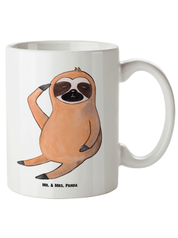 Mr. & Mrs. Panda Becher Faultier Vogel ohne Spruch in Weiß