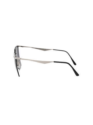 Frankie Morello Silber Metallic Damen Sonnenbrille