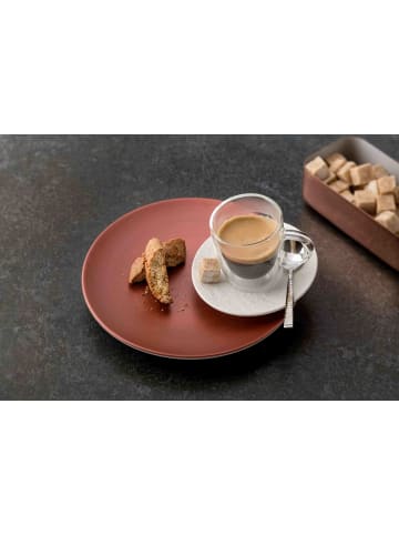 Villeroy & Boch Espressoglas mit Untertasse Manufacture Rock in Weiß 70 ml in weiß