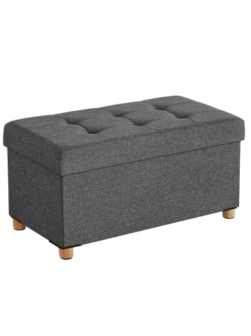 SONGMICS Sitzhocker Melisa in Dunkelgrau - (B)76.1 x (H)40.1 x (T)38.1 cm
