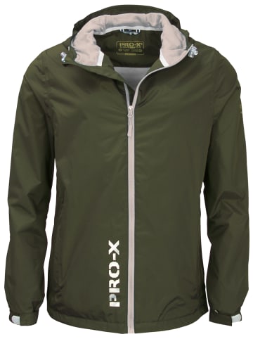 PRO-X elements Regenjacke "FLASHY" in Dark Olive-Grün