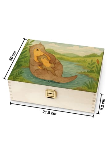 Mr. & Mrs. Panda Teeaufbewahrung Otter Kind Design ohne Spruch in Weiß