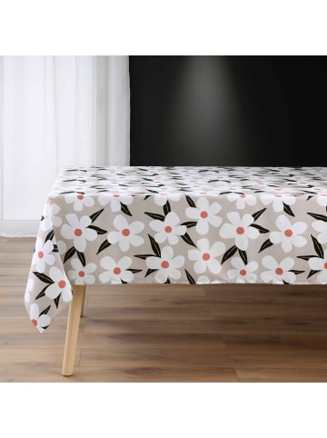 Douceur d’Intérieur Tischdecke aus Polyester mit Druck DARCY in Beige, 140 x 240 cm