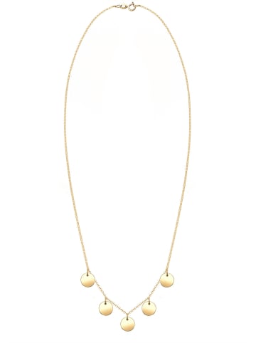 Elli Halskette 925 Sterling Silber Geo, Kreis, Plättchen in Gold